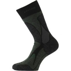 Skarpety merino unisex. Brązowe skarpetki LASTING, bez wzorów, z elastanu. Za 72.00 zł.