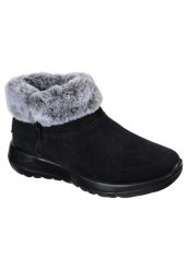 Buty do chodzenia damskie Skechers ON The GO Joy Savvy. Czarne buty trekkingowe Skechers, bez wzorów, z materiału, za kostkę, bez zapięcia, trekkingowe. Za 249.99 zł.