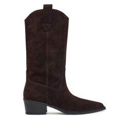 Kowbojki Vagabond Shoemakers. Brązowe botki Vagabond Shoemakers, bez wzorów, bez obcasa, na słupku, bez zapięcia. Za 869.99 zł.