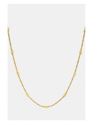 MOODE Naszyjnik "Judith" - dł. 42 cm rozmiar: onesize. Żółte naszyjniki MOODE, z materiału, ze stali. Za 43.99 zł.