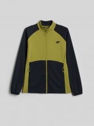 4F Bluza trekkingowa slim bez kaptura damska - czarna S. Czarne bluzy 4f, s, bez wzorów, klasyczne, bez ramiączek, bez kaptura. Za 199.99 zł.