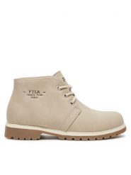 Fila Trapery FFW0466 Szary. Szare traperki Fila, bez wzorów, ze skóry, bez obcasa, bez zapięcia. Za 299.99 zł.