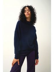 AUTHENTIC CASHMERE Kaszmirowy golf w kolorze granatowym rozmiar: S. Niebieskie swetry AUTHENTIC CASHMERE, s, bez wzorów, z kaszmiru, bez ramiączek. Za 303.78 zł.