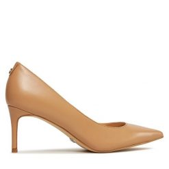 Szpilki Guess. Brązowe szpilki Guess, z aplikacjami, bez obcasa, na szpilce, bez zapięcia. Za 449.99 zł.