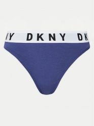 DKNY Stringi DK4529 Niebieski. Niebieskie stringi DKNY, bez wzorów, z bawełny. Za 59.99 zł.