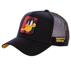 Czapka z daszkiem Capslab Looney Tunes Daffy Duck Trucker CL/LOO/1/DAF1. Czarne czapki z daszkiem CapsLab, bez wzorów. Za 128.00 zł.
