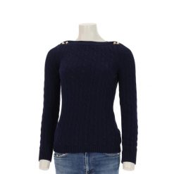 Second life - Lauren Ralph Lauren sweter damski - Jak nowy. Niebieskie swetry Ralph Lauren, l, bez wzorów, z materiału, eleganckie, bez ramiączek. Za 127.76 zł.
