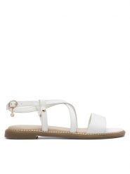 Lasocki Sandały KATE RST-KATE-01 Biały. Białe sandały Lasocki, bez wzorów, ze skóry, bez obcasa, na płaskiej podeszwie, bez zapięcia. Za 139.99 zł.