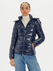 Tommy Jeans Kurtka puchowa DW0DW19926 Granatowy Regular Fit. Niebieskie kurtki Tommy Jeans, s, bez wzorów, z jeansu, bez kaptura. Za 549.99 zł.