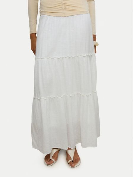 Vero Moda Spódnica maxi Keeley 10316487 Biały Regular Fit. Białe spódnice Vero Moda, m, bez wzorów, z bawełny, maxi. Za 179.99 zł.