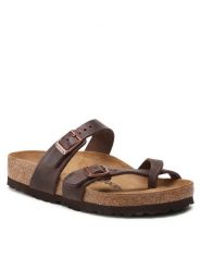 Birkenstock Japonki Mayari 0171321 Brązowy. Brązowe japonki Birkenstock, bez wzorów, z nubiku. Za 399.99 zł.