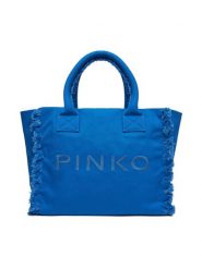 PINKO Torebka Beach Shopping PE 25 PLTT 100782 A1WQ Niebieski. Niebieskie torebki klasyczne Pinko, bez wzorów, z materiału, bez dodatków. Za 629.99 zł.