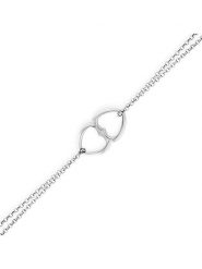 Eclat d'Argent Srebrna bransoletka z elementem ozdobnym rozmiar: onesize. Szare bransoletki Eclat d'Argent, srebrne. Za 100.99 zł.