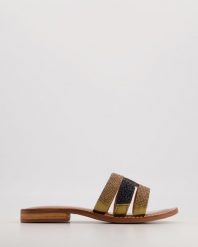 KLAPKI DAMSKIE 2996 LAM BRONZO. Klapki Venezia, bez wzorów, ze skóry, bez obcasa, bez zapięcia. Za 199.00 zł.