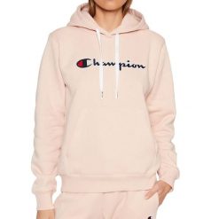 Bluza sportowa damska Champion Wmns Organic Cotton Blend Script Logo Hoodie. Czerwone bluzy z kapturem Champion, xs, bez wzorów, z kapturem. Za 522.00 zł.