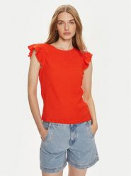 Pieces Bluzka Luna 17147178 Czerwony Regular Fit. Czerwone bluzki Pieces, l, bez wzorów, z syntetyku, bez kołnierzyka, bez ramiączek. Za 59.99 zł.
