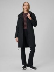 4F Płaszcz membrana 8000 damski - czarny XXL. Czarne płaszcze 4f, xxl, bez wzorów, ze skóry, bez kaptura. Za 499.99 zł.