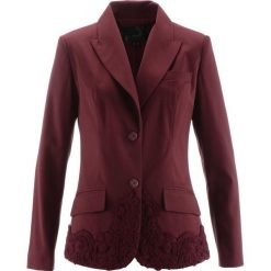 Żakiet bonprix czerwony klonowy. Marynarki i żakiety marki bonprix. Za 139.99 zł.