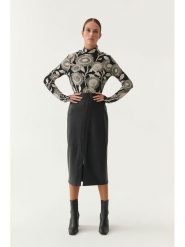 TATUUM Spódnica w kolorze czarnym ze skóry syntetycznej rozmiar: 36. Czarne spódnice Tatuum, na co dzień, bez wzorów, ze skóry, midi, proste. Za 114.44 zł.