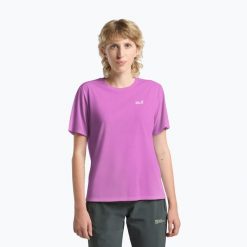 Koszulka trekkingowa damska Jack Wolfskin Vonnan. Fioletowe t-shirty sportowe Jack Wolfskin, l, bez wzorów, z poliesteru, bez ramiączek, trekkingowe. Za 159.99 zł.