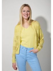 More & More Kardigan w kolorze żółtym rozmiar: 34. Żółte swetry More & More, bez wzorów, bez ramiączek. Za 101.94 zł.