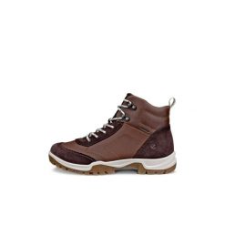 Buty trekkingowe za kostkę damskie Ecco Xpedition III. Brązowe trekkingi ECCO, bez wzorów, z gumy, za kostkę, bez zapięcia, trekkingowe. Za 561.70 zł.