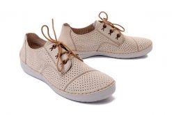 RIEKER 52506-60 beige, półbuty damskie. Brązowe półbuty wsuwane Rieker, bez wzorów, bez obcasa. Za 202.93 zł.