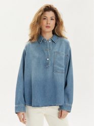 S.Oliver Koszula jeansowa 2140995 Niebieski Loose Fit. Niebieskie koszule S.Oliver, s, bez wzorów, z bawełny, bez kołnierzyka, bez ramiączek. Za 179.99 zł.