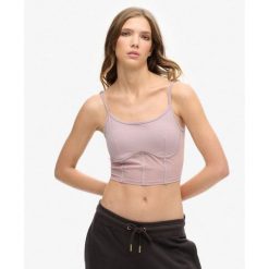 Top Sportowy Tech. Fioletowe bielizna termoaktywna damska Superdry, bez wzorów, bez ramiączek. W wyprzedaży za 168.15 zł.