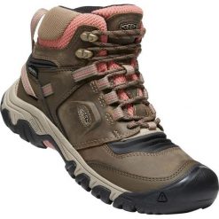 Buty trekkingowe damskie Keen Ridge Flex Mid WP. Brązowe buty trekkingowe Keen, bez zapięcia. Za 548.55 zł.