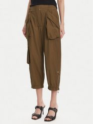 PINKO Spodnie materiałowe 104704 A2ER Khaki Regular Fit. Brązowe spodnie materiałowe Pinko, bez wzorów, z bawełny. Za 959.99 zł.