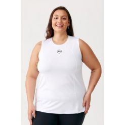Damska koszulka sportowa Rough Radical Amber Tee Plus Size. Białe t-shirty sportowe ROUGH RADICAL, plus size, bez wzorów, bez ramiączek, na fitness i siłownię. Za 109.90 zł.