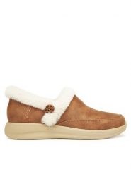 Skechers Kapcie Cozy Escape 168114/CSNT Brązowy. Brązowe kapcie Skechers, bez wzorów, ze skóry. Za 209.99 zł.