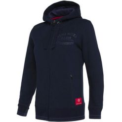 Damska bluza dresowa zapinana na zamek Université de Bologne. Niebieskie bluzy Macron, bez wzorów, z dresówki, sportowe, bez ramiączek, bez kaptura. Za 378.00 zł.