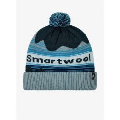 Czapka zimowa Smartwool Knit Winter Pattern POM Beanie - twilight blue heather. Zielone czapki zimowe Smartwool, bez wzorów, sportowe. Za 149.26 zł.