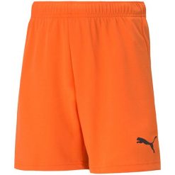 Spodenki dla dzieci Puma teamRISE Short Jr. Brązowe szorty Puma, bez wzorów, sportowe. Za 59.00 zł.