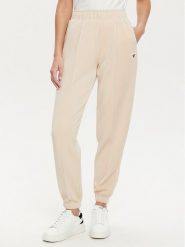 Guess Spodnie dresowe V5RB11 KCAY2 Beżowy Regular Fit. Brązowe spodnie dresowe Guess, z aplikacjami, z dresówki. Za 249.99 zł.