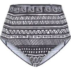 Figi bikini bonprix czarno-biały z nadrukiem. Czarne bikini bonprix, bez wzorów. Za 21.99 zł.