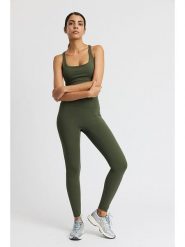 Rethinkit Legginsy sportowe "All day" w kolorze zielonym rozmiar: L. Zielone legginsy Rethinkit, l, bez wzorów, z materiału, z podwyższonym stanem, outdoorowe. Za 116.45 zł.