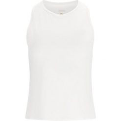 Damski tank top Athlecia Delrey. Białe topy Athlecia, bez wzorów, sportowe, bez kołnierzyka, bez ramiączek. Za 122.50 zł.
