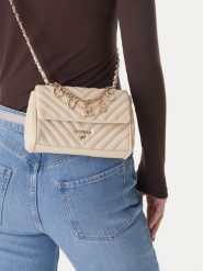 Guess Torebka J4YZ45 WFZL0 Écru. Białe listonoszki Guess, z aplikacjami, ze skóry, bez dodatków. Za 199.99 zł.