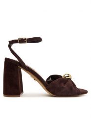 Steve Madden Sandały 11005242 Brązowy ciemny. Brązowe sandały Steve Madden, bez wzorów, ze skóry, bez obcasa, na słupku, bez zapięcia. Za 519.99 zł.