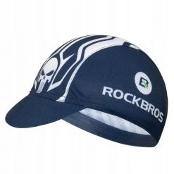 Czapka kolarska Rockbros z daszkiem. Niebieskie czapki z daszkiem ROCKBROS, bez wzorów, z materiału. Za 35.99 zł.
