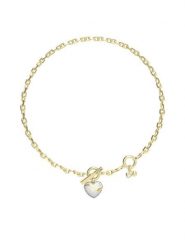 Guess Naszyjnik JUBN04 494JW Złoty. Żółte naszyjniki Guess, z tworzywa sztucznego, metalowe. Za 299.99 zł.