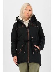 Alife and kickin Kurtka zimowa "CharlotteAK" w kolorze czarnym rozmiar: M. Czarne kurtki Alife and Kickin, na zimę, m, z aplikacjami, z puchu, bez kaptura. Za 317.62 zł.