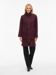 Vila Płaszcz przejściowy "Vijadas" w kolorze bordowym rozmiar: 34. Czerwone płaszcze Vila, bez wzorów, bez kaptura. Za 165.71 zł.