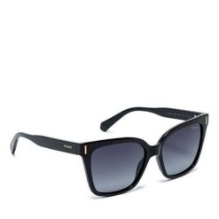 Okulary przeciwsłoneczne Polaroid. Czarne okulary przeciwsłoneczne Polaroid, bez wzorów. Za 199.99 zł.