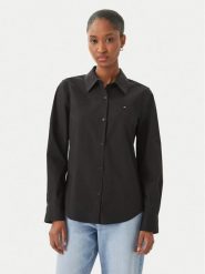 Tommy Hilfiger Koszula WW0WW47169 Czarny Regular Fit. Czarne koszule Tommy Hilfiger, bez wzorów, z bawełny, biznesowe, bez kołnierzyka, bez ramiączek. Za 369.99 zł.