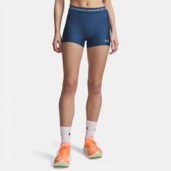 Spodenki treningowe damskie Under Armour HeatGear Shorty. Brązowe szorty sportowe Under Armour, bez wzorów. Za 94.99 zł.
