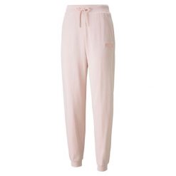 Puma Spodnie Her High Waist 58952836. Czerwone spodnie dresowe Puma, bez wzorów, z bawełny. Za 168.99 zł.